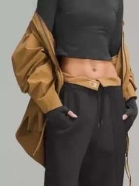 lululemon | Tight-Fit Lined Cropped Long Sleeve Black XL NWT